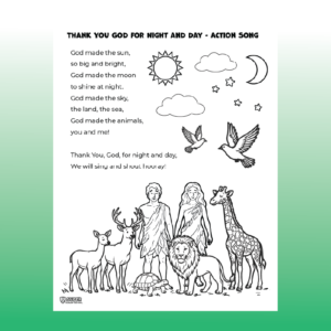 Lyrics sheet and coloring