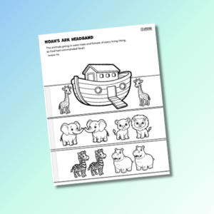Noah - headband craft - B&W
